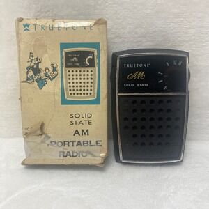Truetone AM Transistor Radio Model MNM 3600A-57‎ Non-Working w/ Original Bo19.99